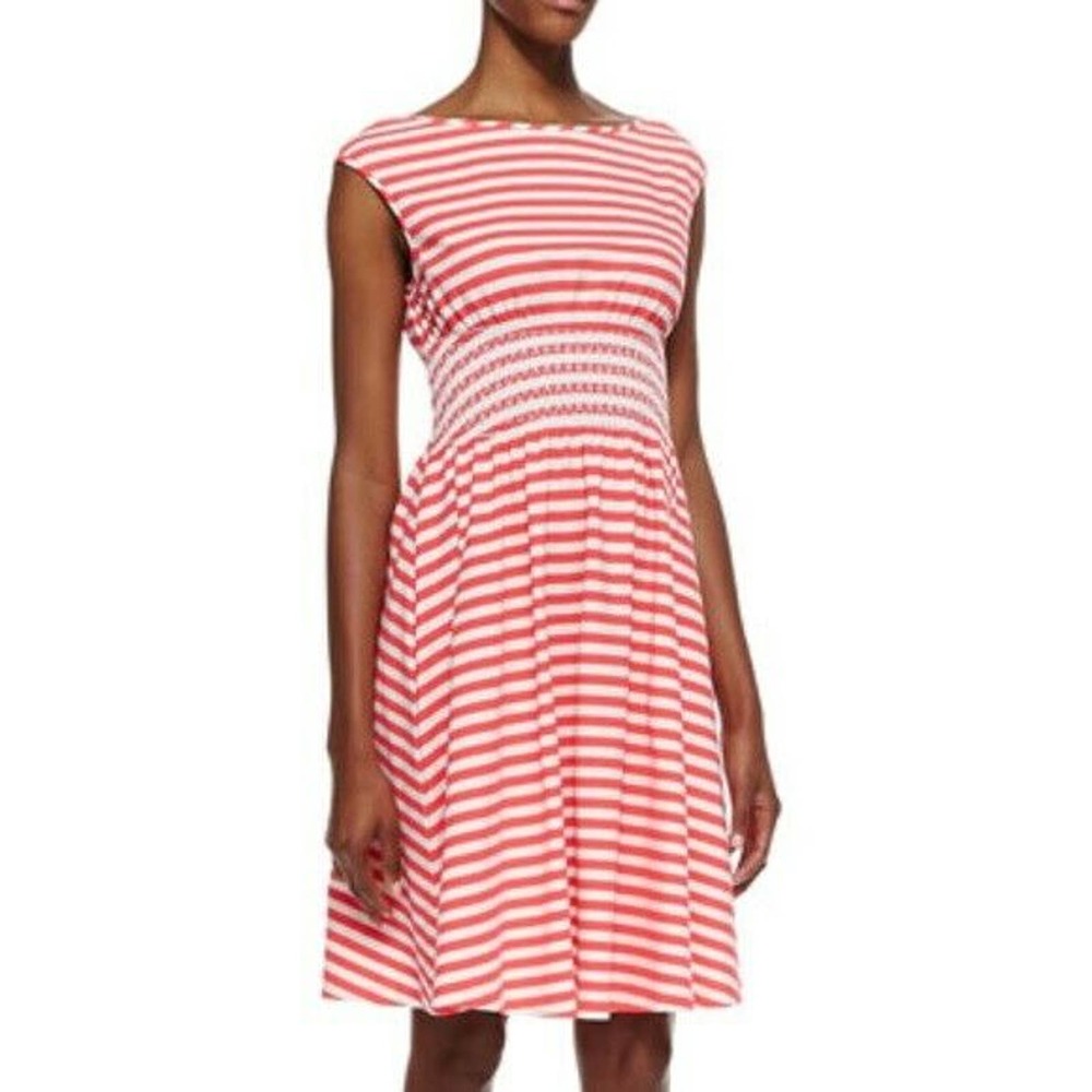 Kate Spade Leora Dress Striped Pink White Cotton 2